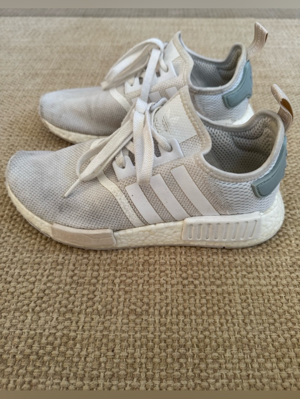 Adidas NMD R1 White Athletic Running Shoes BY3033, Women’s‎ Size 7.5